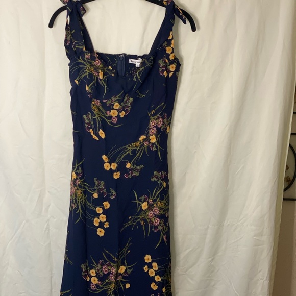 Reformation Nikita Dress Floral Navy - Picture 3 of 10